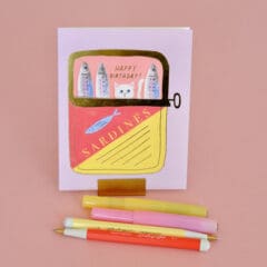 Carte Anniversaire Sardines