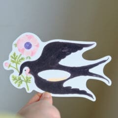 Carte Hirondelle Papercut