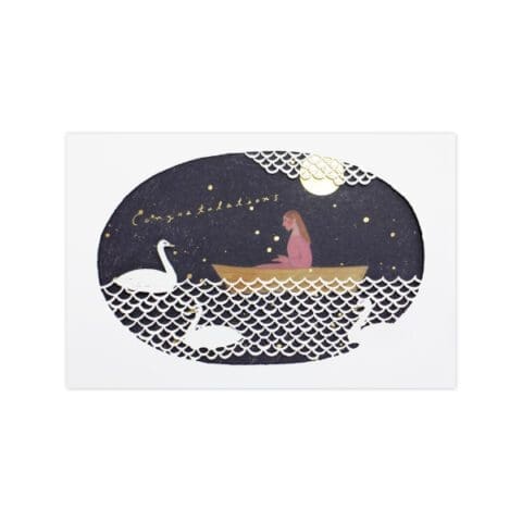 Carte Congratulations Lac Des Cygnes
