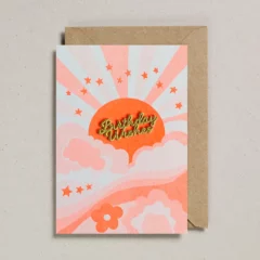 Carte Brodée Birthday Wishes