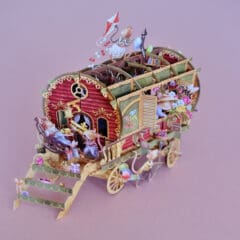 Carte Pop Up - La Roulotte de Printemps