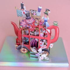 Carte Pop Up - La Théière d'Alice