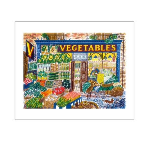 Carte de voeux Alphabet V for Vegetable