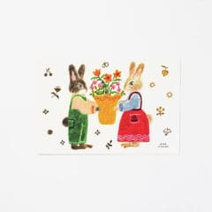 Carte Postale Lapins aux Fleurs - Aiko Fukawa