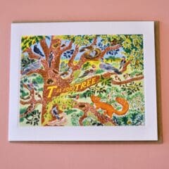 Carte de voeux Alphabet T for Tree