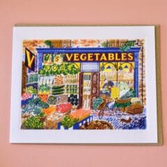 Carte de voeux Alphabet V for Vegetable