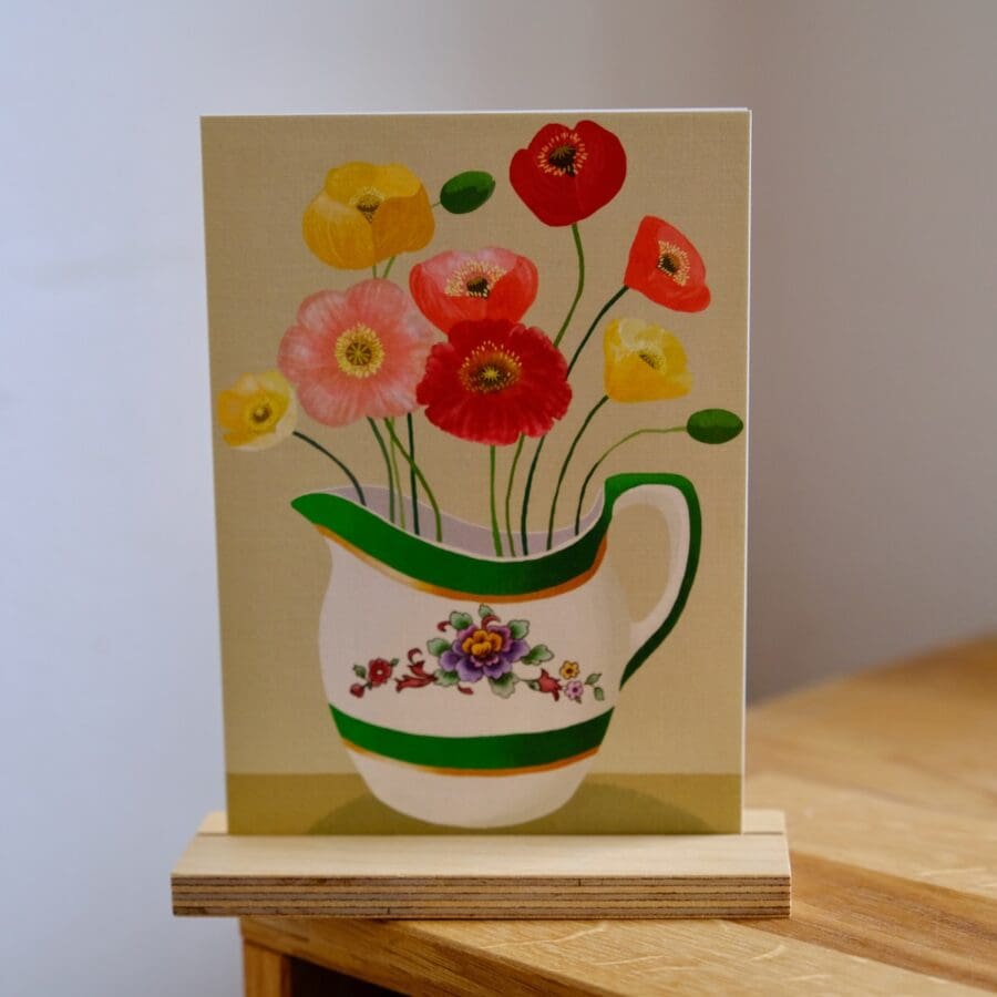 Carte Voeux Bouquet de Coquelicots – Image 2