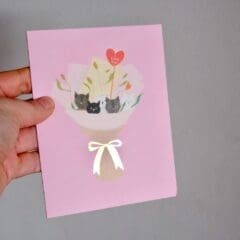 Carte Anniversaire Bouquet de Chats