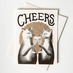 Carte Voeux Cheers Cat