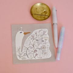Carte Cygne Ivy Snow