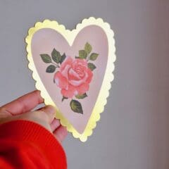 Carte Voeux Médaillon Coeur