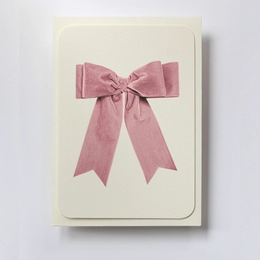 Carte de Voeux Ruban Velours Rose – Image 3