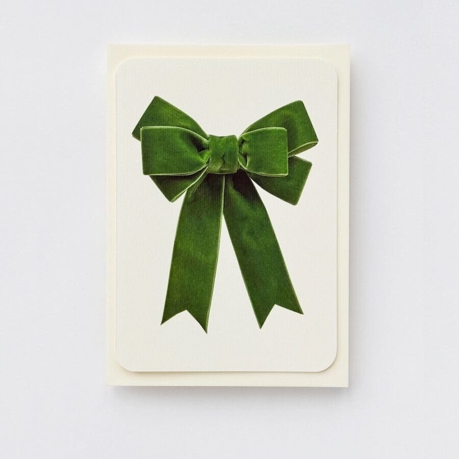 Carte de Voeux Ruban Velours Vert – Image 3
