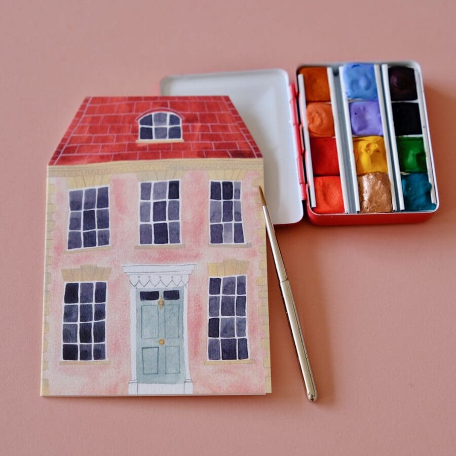 Carte de Vœux Pink English Cottage