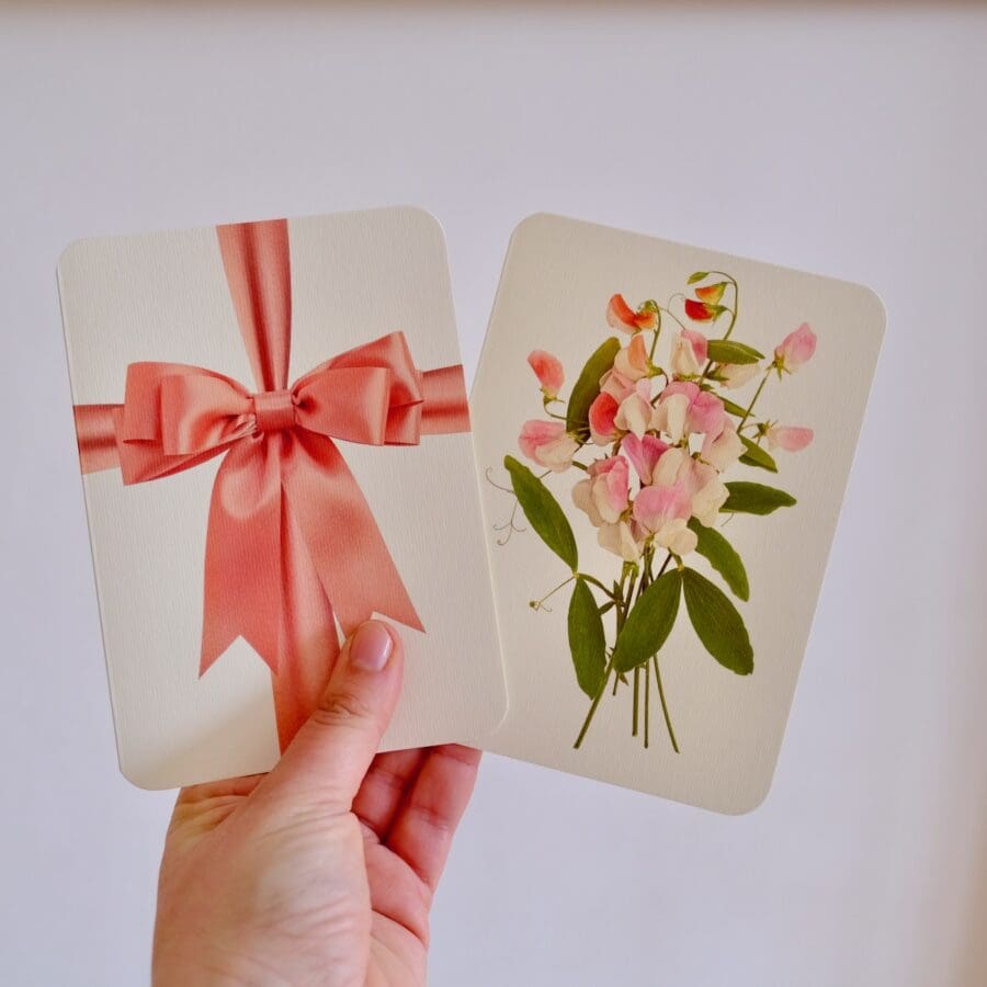 Carte de Voeux Pois de Senteur Roses  – Image 7