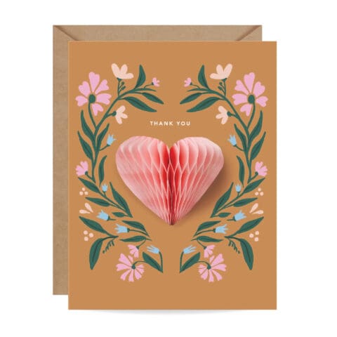 Carte Pop-up Heart Thank You