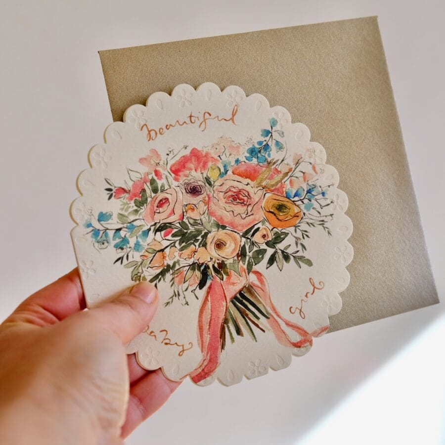 Carte Ronde Ciselée Beautiful Baby Girl – Image 4