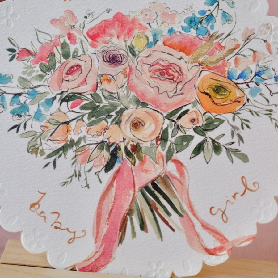 Carte Ronde Ciselée Beautiful Baby Girl – Image 5