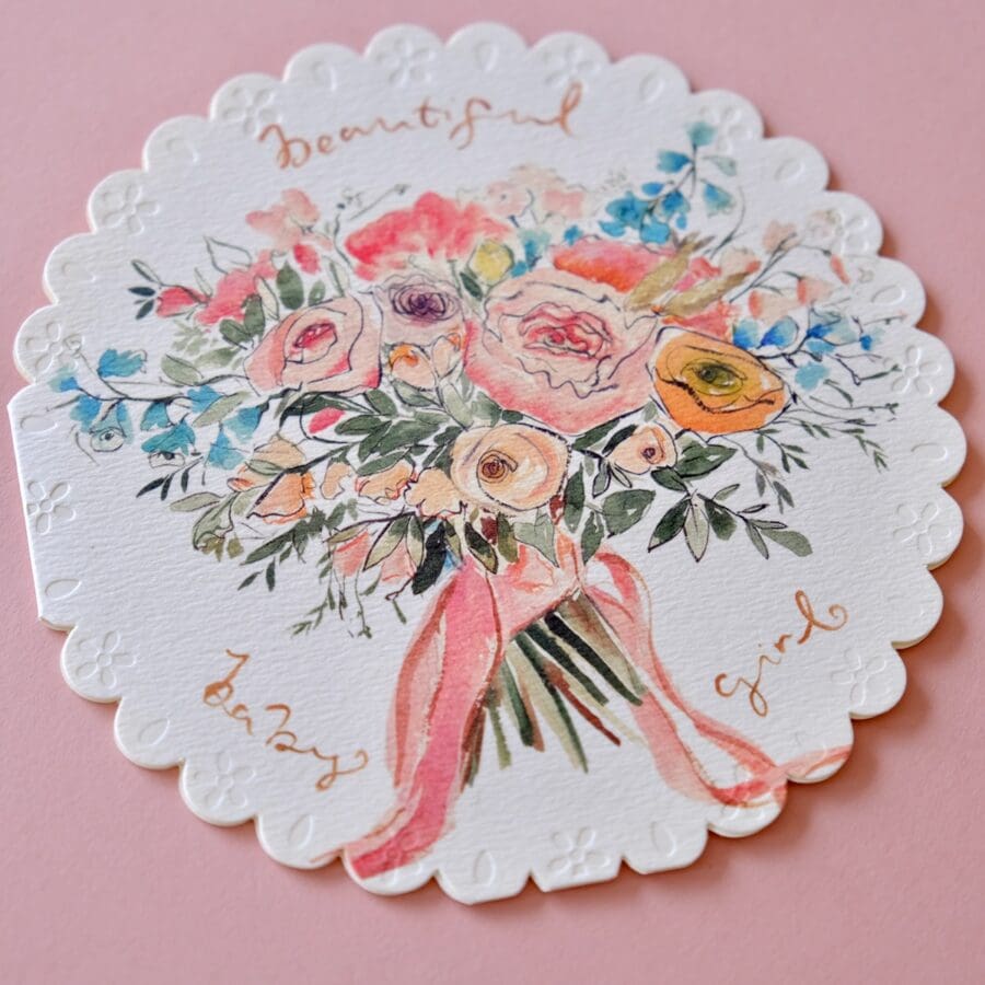 Carte Ronde Ciselée Beautiful Baby Girl – Image 3