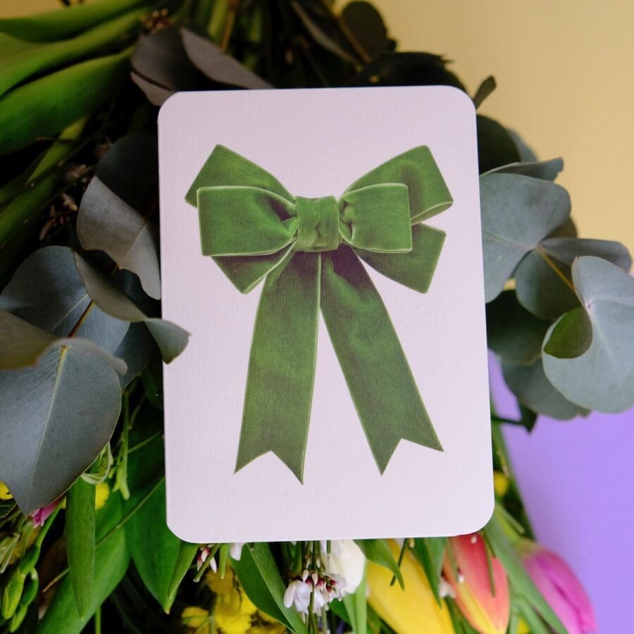 Carte de Voeux Ruban Velours Vert – Image 2
