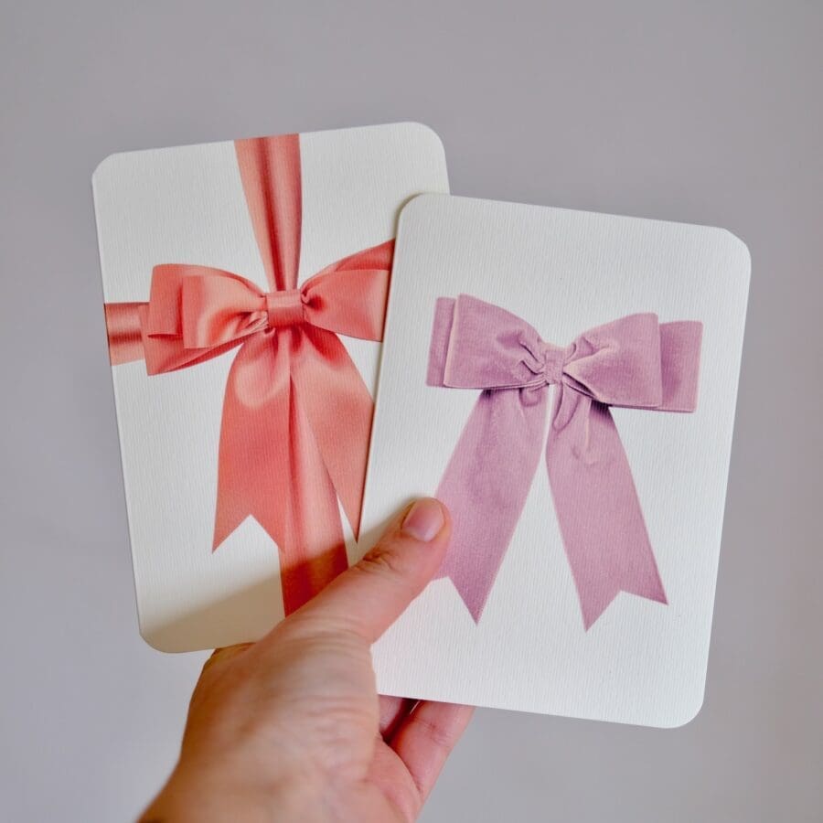 Carte de Voeux Ruban Velours Rose – Image 7