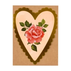 Carte Voeux Médaillon Coeur