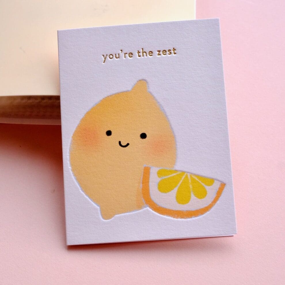 carte de voeux en forme de citron