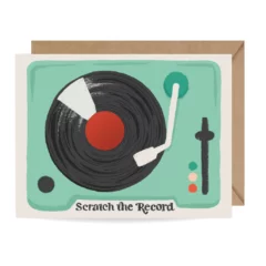 Carte Anniversaire à Gratter Platine Vinyle