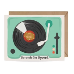 Carte Anniversaire à Gratter Platine Vinyle