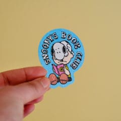 Sticker Snoopy's Book Club