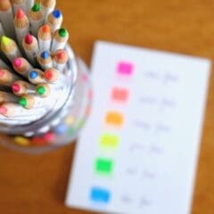 Crayons fluorescents