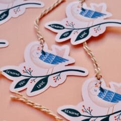 Etiquettes Cadeau Sending You Love