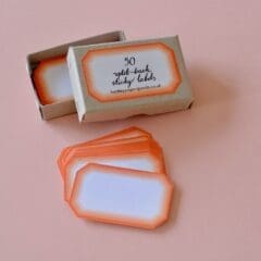 Etiquettes Geometric Orange