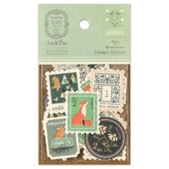 Stickers Timbres Antiquités verts