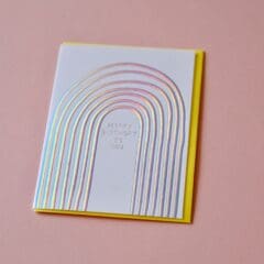 Carte Anniversaire Holo Rainbow