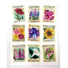 Planche de Stickers Sachets de Graines