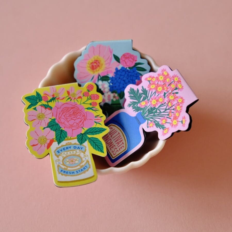Set de Marque-Pages Magnétiques Florals – Image 2