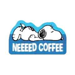 Sticker Neeeed Coffee Snoopy