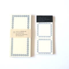 Mémo-notes japonaises sérigraphiées bleues