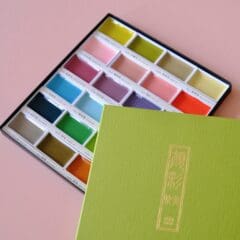 Palette Aquarelle Japonaise KURETAKE 24 Couleurs Art Nouveau