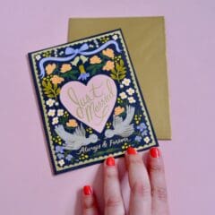 Carte Just Married Love Birds