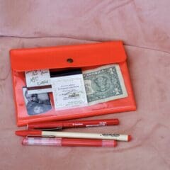 Pochette Organizer de voyage Rouge Corail