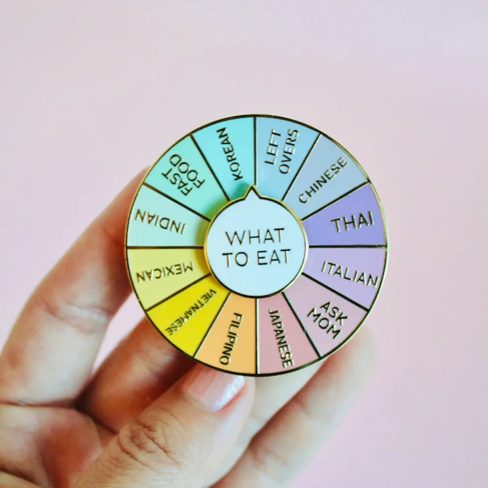 pins mobile en forme de roue pour choisir ce que l'on mange