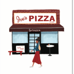 Carte postale New York Joe's Pizza