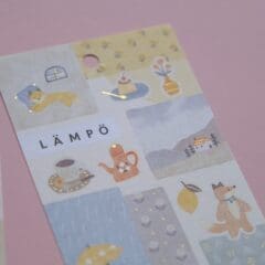 Stickers Lämpö Renard Sous La Pluie