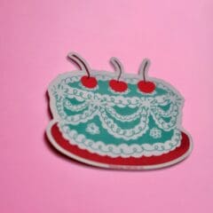 Sticker Vintage Cherry Cake