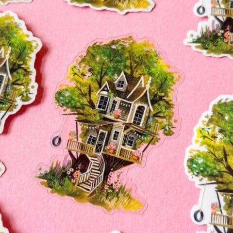 Sticker Cabane dans les Arbres