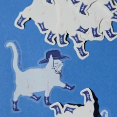 Sticker Cowboy Cat