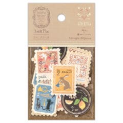 Stickers Timbres Antiquités Beiges