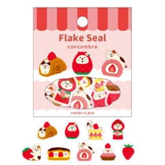 Stickers Flocons Chat à la Fraise